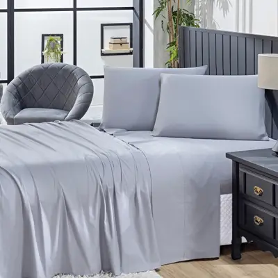 Jogo de Cama Lençol Prestige com Fronhas QUEEN 04 Peças - Tecido Liso Percal 300 Fios 100% Algodão Original