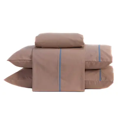 Jogo de Cama Milano Liso CASAL PADRÃO 04 Peças - Percal 200 Fios c/ Viés