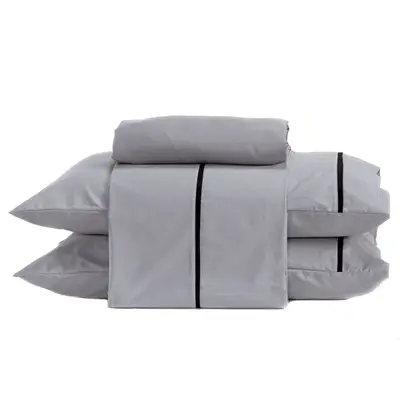Jogo de Cama Milano Liso QUEEN 04 Peças - Percal 200 Fios c/ Viés