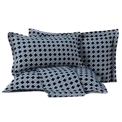 Kit de Peseira Estampada Vernazza c/ Almofada 04 Peças - Tecido Jacquard