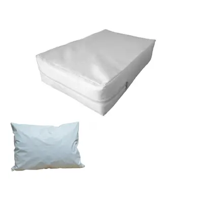 Kit Capa Colchao Solteiro + Capa Travesseiro Branca