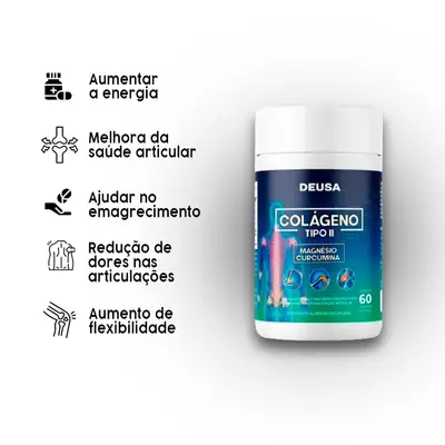 3 Colágeno Tipo 2 Com Cúrcuma E Magnésio Dimalato