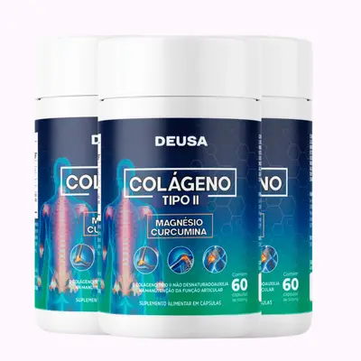 3 Colágeno Tipo 2 Com Cúrcuma E Magnésio Dimalato