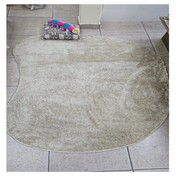 Tapete Sala Orgânico Bege 2,00x2,50 Antiderrapante Macio e Moderno