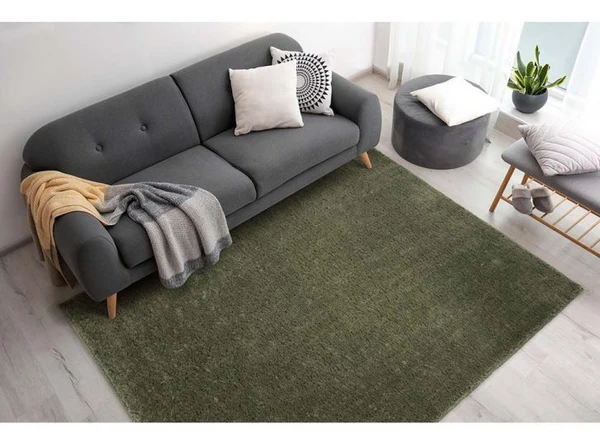 Tapete Sala Plush 200x250 Cm Soft Skin Fofo Macio Verde