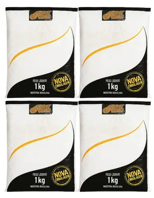 Bicarbonato de Amônio ou Sal Amoníaco 4 pacotes de 1 kg  Sabor Verde (total: 4 Kg)