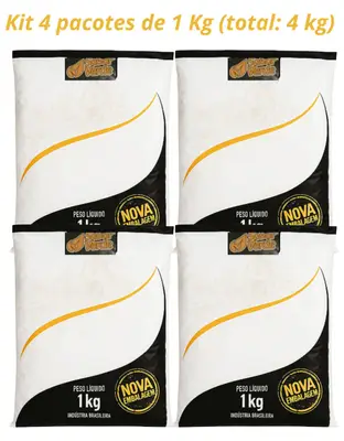 Bicarbonato de Amônio ou Sal Amoníaco 4 pacotes de 1 kg  Sabor Verde (total: 4 Kg)