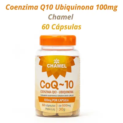 Coenzima Q10 Ubiquinona 100mg  Chamel  60 cápsulas