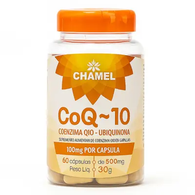 Coenzima Q10 Ubiquinona 100mg  Chamel  60 cápsulas