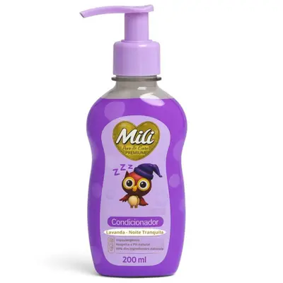 Condicionador Lavanda noite tranquila Mili Love&amp;Care 200ml Zero Lágrima, Zero parabeno, Zero Sulfato