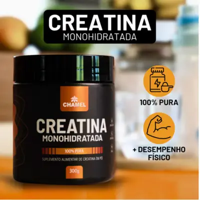 Creatina Monohidratada  em pó 300g  100% Pura  Chamel
