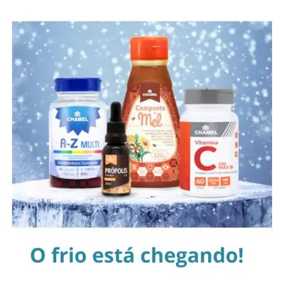 Extrato de Própolis+ Vitamina C+ Polivitaminico+ Mel c/ Própolis, Canela, Hortelã, Guaco, Canela e Poejo (Kit Reforço)