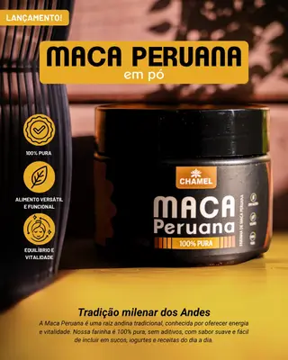 MACA PERUANA 100% PURA 150g  (Farinha) CHAMEL