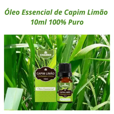 Óleo Essencial de Capim Limão 10ml 100% Puro Chamel