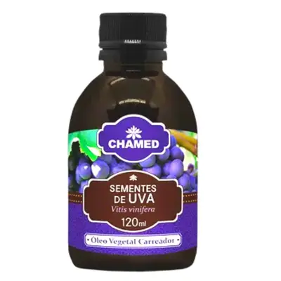Óleo Vegetal de Sementes de Uva 120ml - Chamed- 100% puro