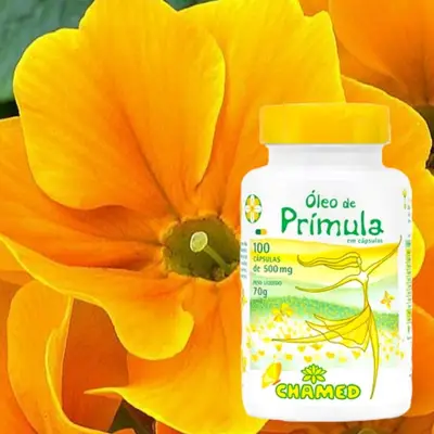 Óleo de Prímula   100 cápsulas de 500mg   CHAMED