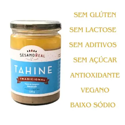 Tahine  Pasta de Gergelim Vegano Sésamo Real  320g   3 Potes