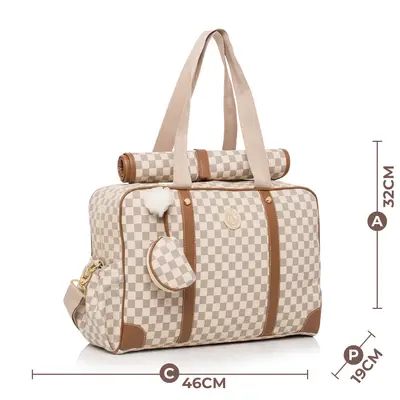 Bolsa Maternidade Lequiqui Harrods Grande - Creme