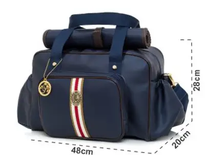 Bolsa Maternidade Lequiqui Oxford Grande  - Azul Marinho