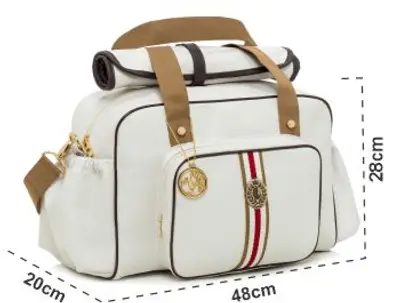 Bolsa Maternidade Lequiqui Oxford Grande - Branca