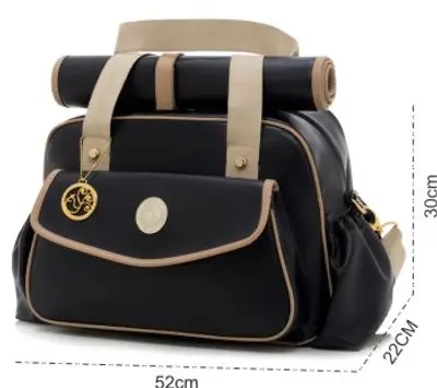 Bolsa Maternidade Lequiqui Rivoli Grande - Preto  -72561 20PT