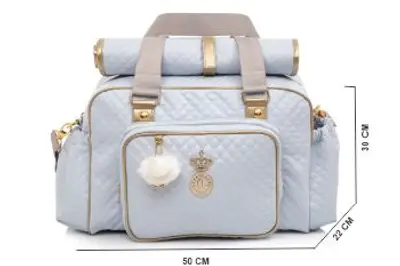 Bolsa Maternidade Lequiqui Viena Grande - Azul Claro