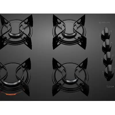 Cooktop 4 Bocas Preto Atlas UTop  300001515