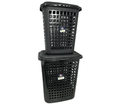 2 Cesto Telado Roupas 60 e 30 L Organizador Lavanderia Rischioto