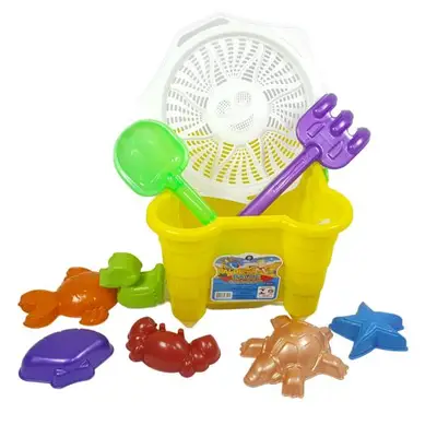 Baldinho De Praia Kit Castelo De Areia 19cm