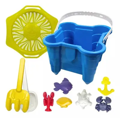 Baldinho De Praia Kit Castelo De Areia 19cm