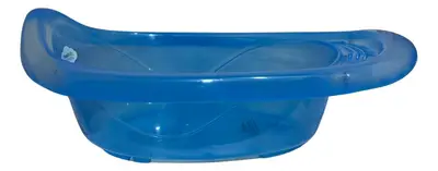 Banheira Bebê 22 Lts Valvula Água Transparente Plastibrasil Cor Azul Sem Desenho