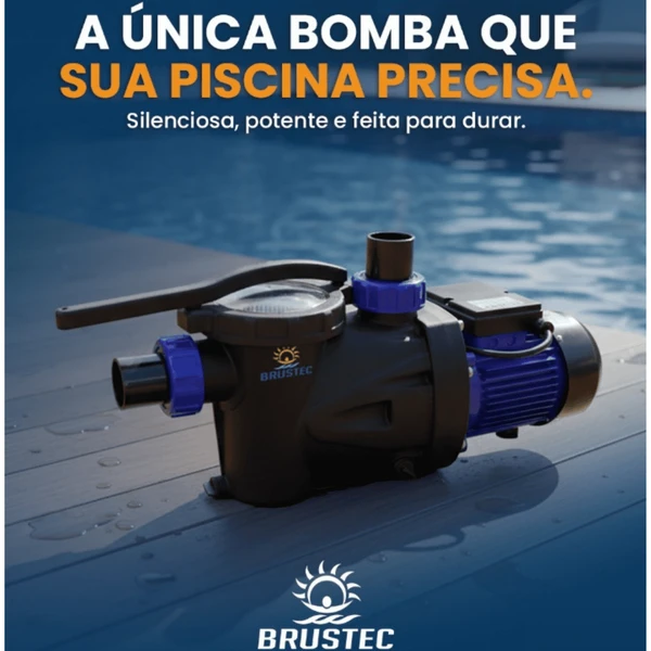 Bomba Centrífuga Piscina Brustec BB 1/3CV C/ Pré-Filtro 220V