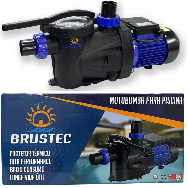 Bomba Centrífuga Piscina Brustec BB 1,5 CV C/ Pré-Filtro 220V