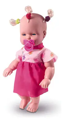 Boneca Coleção Lindinhas Baby Com Chupeta E Xuxinha - Milk