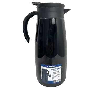 Bule Térmico Soprano 1,5 Lt Aço Inox Com Gatilho Preto