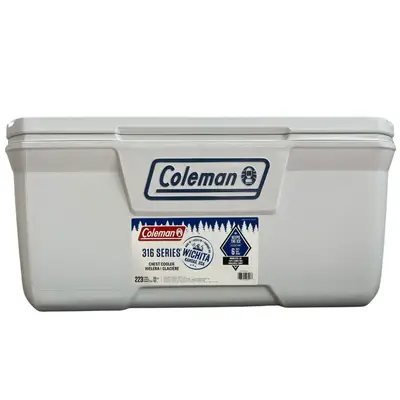 Caixa Térmica Cooler 150 Qt 142 Lt Marine Branca Coleman