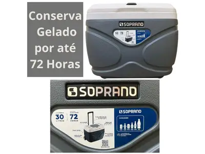 Caixa Térmica Everest Cinza 30l Eficiência Térmica 72 Horas