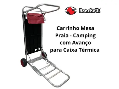 Carrinho Mesa De Praia C/avanço Acessórios Car0660 Botafogo