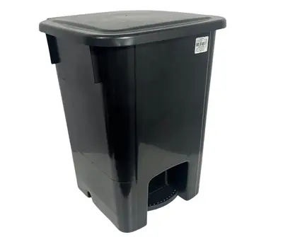 Coletor Lixeira De Pedal 15 Lt Bralimpia Preta