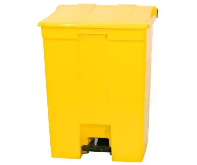 Coletor Lixeira De Pedal 60 Lt Bralimpia Amarela