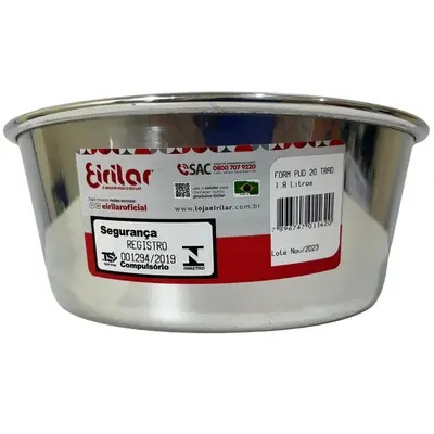 Forma De Alumínio Para Bolo Pudim 20 Cm Furo Redonda Eirilar