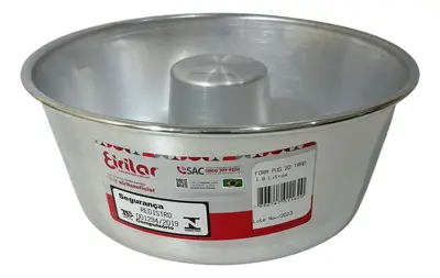 Forma De Alumínio Para Bolo Pudim 20 Cm Furo Redonda Eirilar