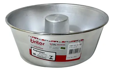 Forma De Alumínio Para Bolo Pudim 22 Cm Furo Redonda Eirilar