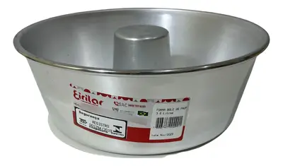 Forma De Alumínio Para Bolo Pudim 26 Cm Furo Redonda Eirilar