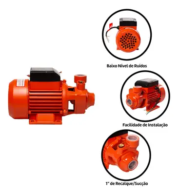 Foxlux Bomba D´agua Periferica 1/2 Cv 370w X 127v 64.03 Cor Laranja Fase Elétrica Monofásica