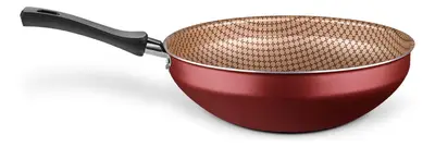 Frigideira Antiaderente Wok 24cm 2,8l Cor Cereja