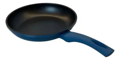 Frigideira Ceramica Antiaderente Frita Sem Óleo Indução Azul