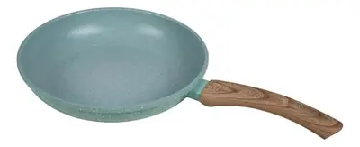 Frigideira Cerâmica Indução Gás Frita Sem Óleo Antiaderente 24 cm Cor Verde
