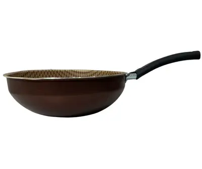 Frigideira Panela Wok Antiaderente 24cm 2,8l Mta Chocolate