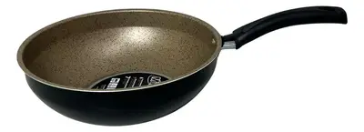 Frigideira Panela Wok Antiaderente 24cm 2,8l Mta Preto